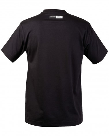 Black 111 Race Gear t-shirt with white-black print - back of t-shirt