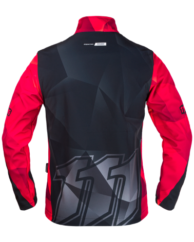 HELL RED Motocross Softshell  - back of motocross jacket