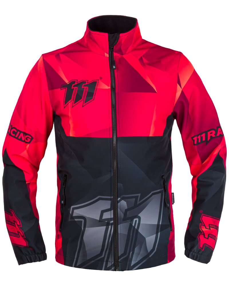 Softshell Motocross HELL RED - photo of the motocross jacket from the front