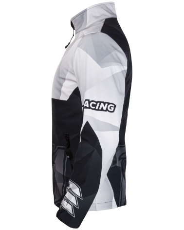 RAZOR BLACK Motocross Softshell - motocross jacket on the left side