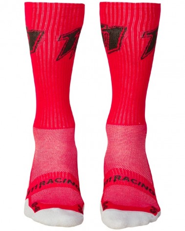 PRIME hohe Socken (rot-schwarz-weiß) Vorderseite