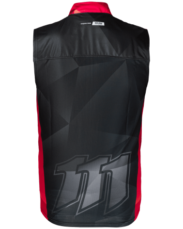 Gilet Cross HELL RED, rouge et noir - dos