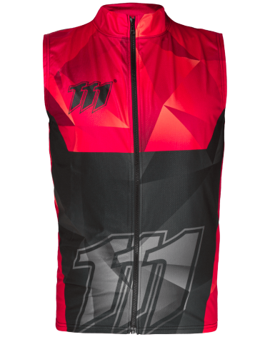 Gilet Cross HELL RED, rouge et noir - devant