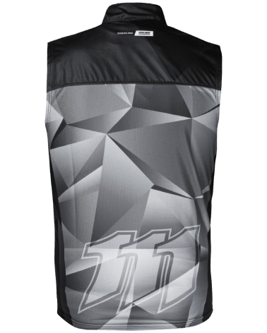 Chaleco Cross THUNDER GRAY, gris y negro - parte trasera