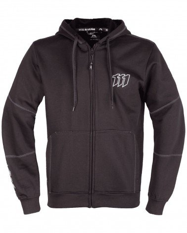 Bluza dresowa z kapturem 111 czarna - przód