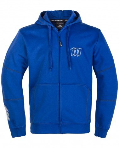 Bluza dresowa z kapturem 111 błękitna - przód