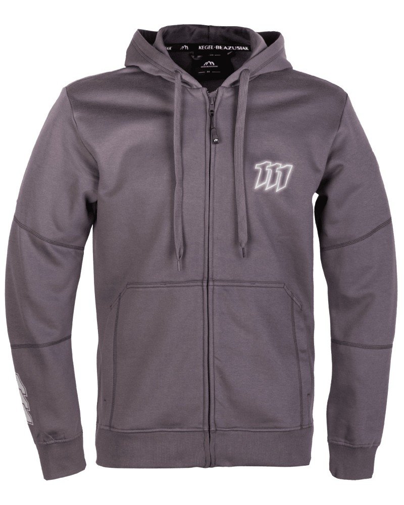 Bluza dresowa z kapturem 111 szara - przód