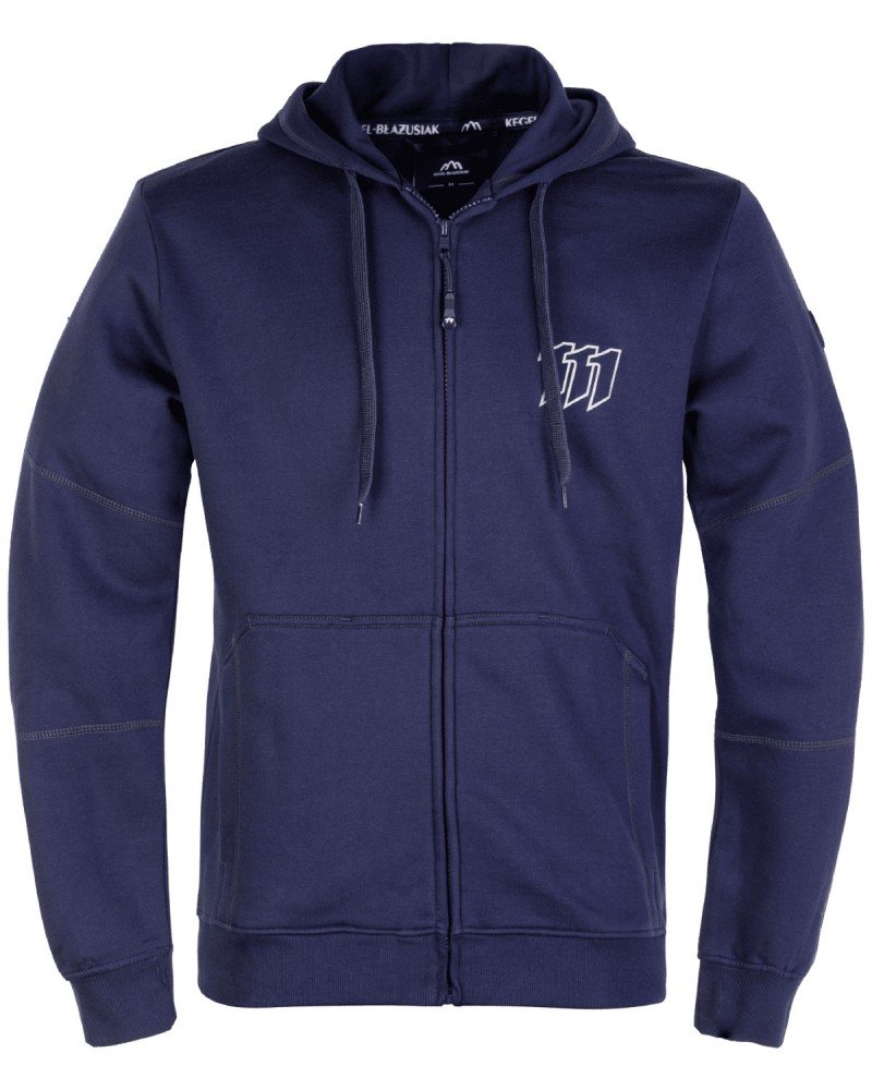 Bluza dresowa z kapturem 111 granatowa - przód